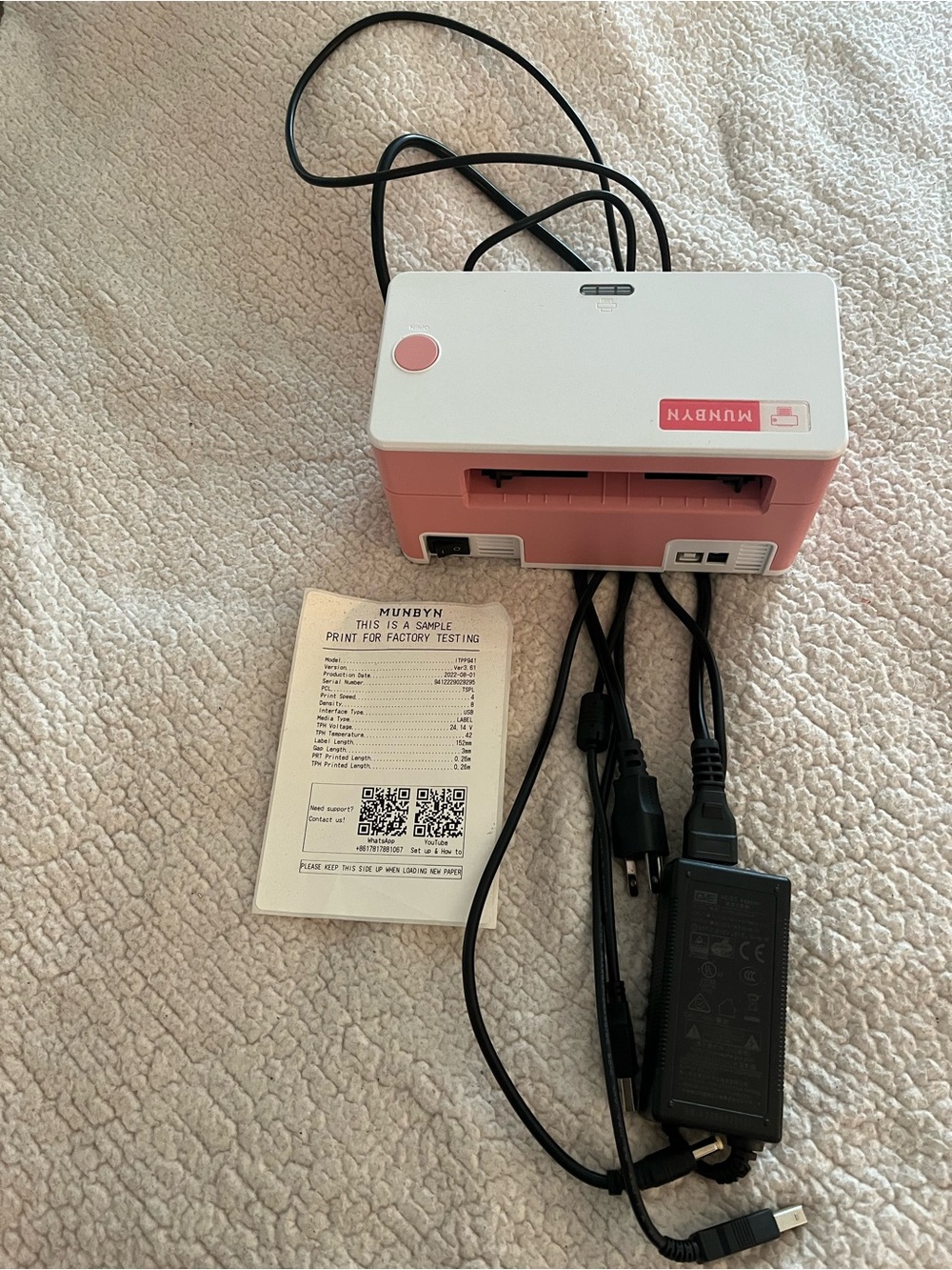 MUNBYN Thermal Receipt Printer - Compact Wireless POS Printer